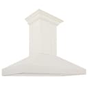 48"Ducted Vent Wooden Convertible Vent Wall Mount Range Hood in Cottage White view 3