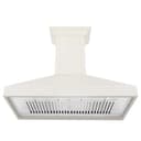 48"Ducted Vent Wooden Convertible Vent Wall Mount Range Hood in Cottage White view 5