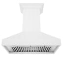 ZLINE 30 in. Wooden Wall Mount Range Hood in Shiplap Bright White Finish (KPWW-30) view 7