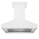 ZLINE 36 in. Wooden Wall Mount Range Hood in Shiplap Bright White Finish (KPWW-36) view 6