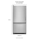 22 cu. ft. 33-Inch Width Full Depth Non Dispense Bottom Mount Refrigerator view 2