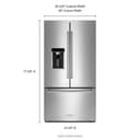 23.8 cu. ft. Counter-Depth French Door Platinum Interior Refrigerator with PrintShield™ Finish view 4