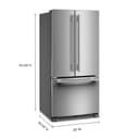22 Cu. Ft. 33-inch Standard-depth French Door Refrigerator With Internal Water Dispenser view 2