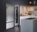 36" Bottom Mount Refrigerator, Top Compressor, Pro, Left Hinged view 3