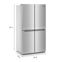 19.4 cu. ft. 36-inch wide Counter-Depth 4-Door Refrigerator with PrintShield® Finish view 16