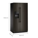 20.8 Cu. Ft. Counter-depth Side-by-side Refrigerator With Exterior Ice And Water Dispenser In Black Ore view 3
