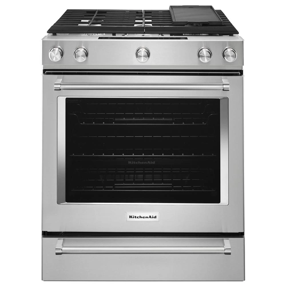 30-inch 5-burner Dual Fuel Convection Slide-in Range With Baking Drawer