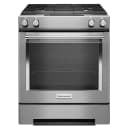30-inch 4-burner Dual Fuel Downdraft Slide-in Range view 8