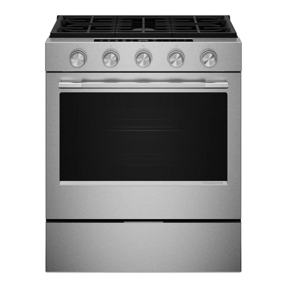 5.0 Cu. Ft. Smart Slide-in Gas Range with Convection Cooking Modes and 2-in-1 Burner