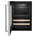 24" Beverage Center with Glass Door and Wood-Front Racks view 10