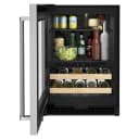 24" Beverage Center with Glass Door and Wood-Front Racks view 14