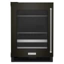 24" Beverage Center with Glass Door and Metal-Front Racks and PrintShield™ Finish view 1
