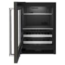 24" Beverage Center with Glass Door and Metal-Front Racks and PrintShield Finish view 4