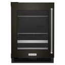 24" Beverage Center with Glass Door and Metal-Front Racks and PrintShield Finish view 1