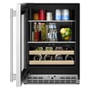 24" Beverage Center With Glass Door And Wood-front Racks view 2