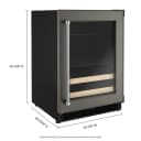 24" Panel-Ready Beverage Center with Wood-Front Racks view 5