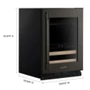 24" Beverage Center With Glass Door And Wood-front Racks view 3