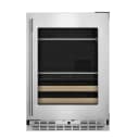 24" Beverage Center With Glass Door And Wood-front Racks view 1