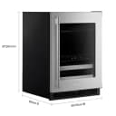 24" Beverage Center with Glass Door and Metal-Front Racks view 7