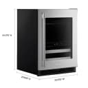 24" Beverage Center With Glass Door And Metal-front Racks view 3