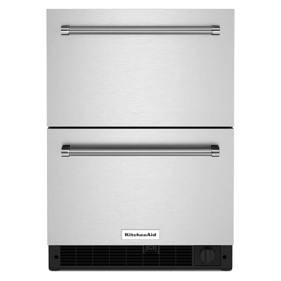24" Stainless Steel Undercounter Double-Drawer Refrigerator/Freezer