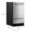 18-inch 35 Lb. Automatic Ice Maker With Clear Ice Technology In Printshield® Stainless Steel view 3