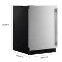 24" Undercounter Refrigerator With Stainless Steel Door view 3