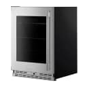 24" Undercounter Refrigerator With Glass Door And Shelves With Metallic Accents view 5