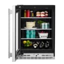 24" Undercounter Refrigerator With Glass Door And Shelves With Metallic Accents view 3