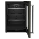 24" Undercounter Refrigerator with Glass Door and Shelves with Metallic Accents and PrintShield Finish view 4