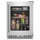 24" Undercounter Refrigerator with Glass Door and Shelves with Metallic Accents view 23