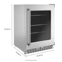 24" Undercounter Refrigerator with Glass Door and Shelves with Metallic Accents view 29