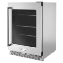 24" Undercounter Refrigerator with Glass Door and Shelves with Metallic Accents view 2