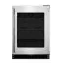 5.2 Cu. Ft. 24-Inch Undercounter Refrigerator with Glass Door and Motion-Activated LED Lighting in Stainless Steel view 1