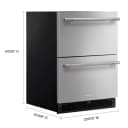4.4 Cu. Ft. 24-inch Undercounter Double-drawer Refrigerator In Stainless Steel view 3