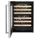 24" Undercounter Wine Cellar with Glass Door and Wood-Front Racks view 5
