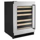 24" Undercounter Wine Cellar with Glass Door and Wood-Front Racks view 2