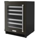 24" Undercounter Wine Cellar with Glass Door and Metal-Front Racks view 3