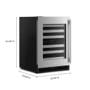 24" Undercounter Wine Cellar With Full-extension Metal-front Racks view 4