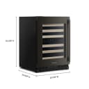 24" Undercounter Wine Cellar With Full-extension Wood-front Racks view 4
