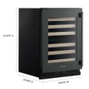 24" Undercounter Wine Cellar With Full-extension Wood-front Racks view 3