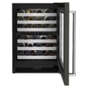 24" Undercounter Wine Cellar with Glass Door and Metal-Front Racks view 5