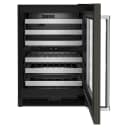 24" Undercounter Wine Cellar with Glass Door and Metal-Front Racks view 4