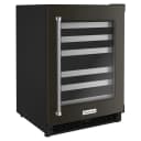 24" Undercounter Wine Cellar with Glass Door and Metal-Front Racks view 2