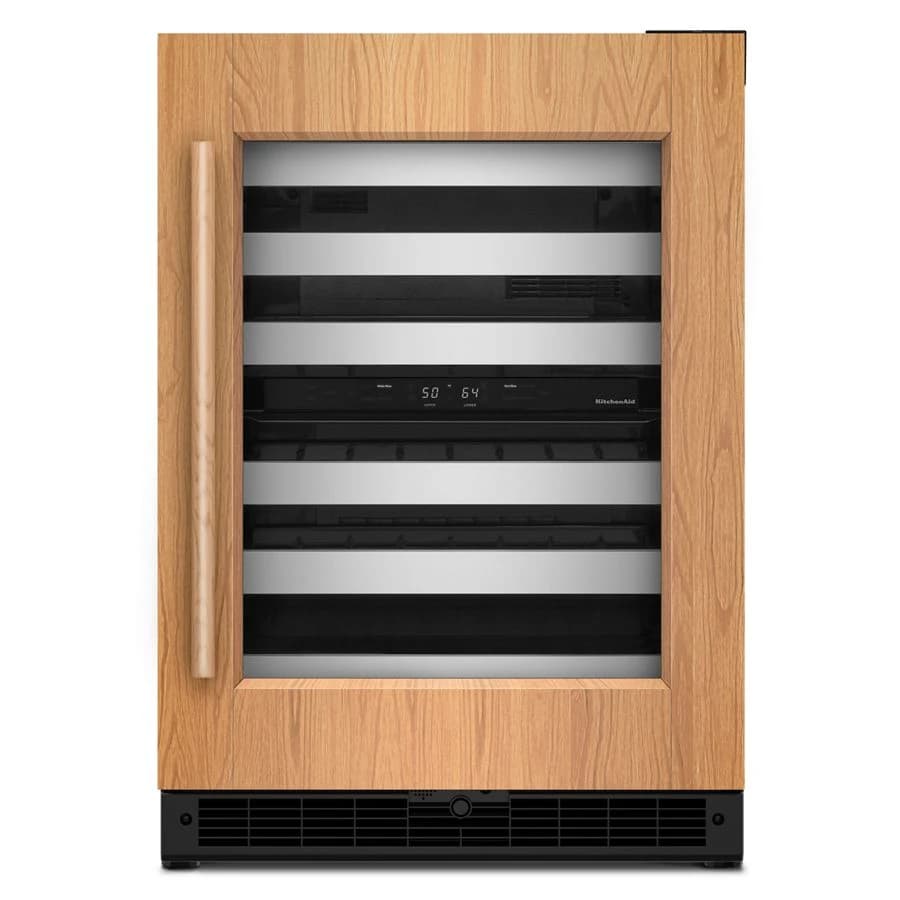 24-Inch Panel-Ready Undercounter Wine Cellar with 46-Bottle Capacity and Full-Extension Metal-Front Racks