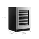 24" Undercounter Wine Cellar With Full-extension Metal-front Racks view 3