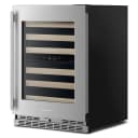 24" Undercounter Wine Cellar With Full-extension Wood-front Racks view 6