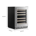 24" Undercounter Wine Cellar With Full-extension Wood-front Racks view 3