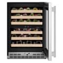 24" Undercounter Wine Cellar With Full-extension Wood-front Racks view 2