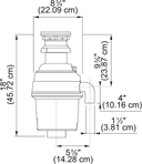 3/4 HP Food Waste Disposer - view 2